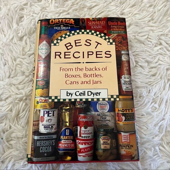 BEST RECIPES from the backs of boxes bottles cans and jars by Ceil Dyer 1989 GUC